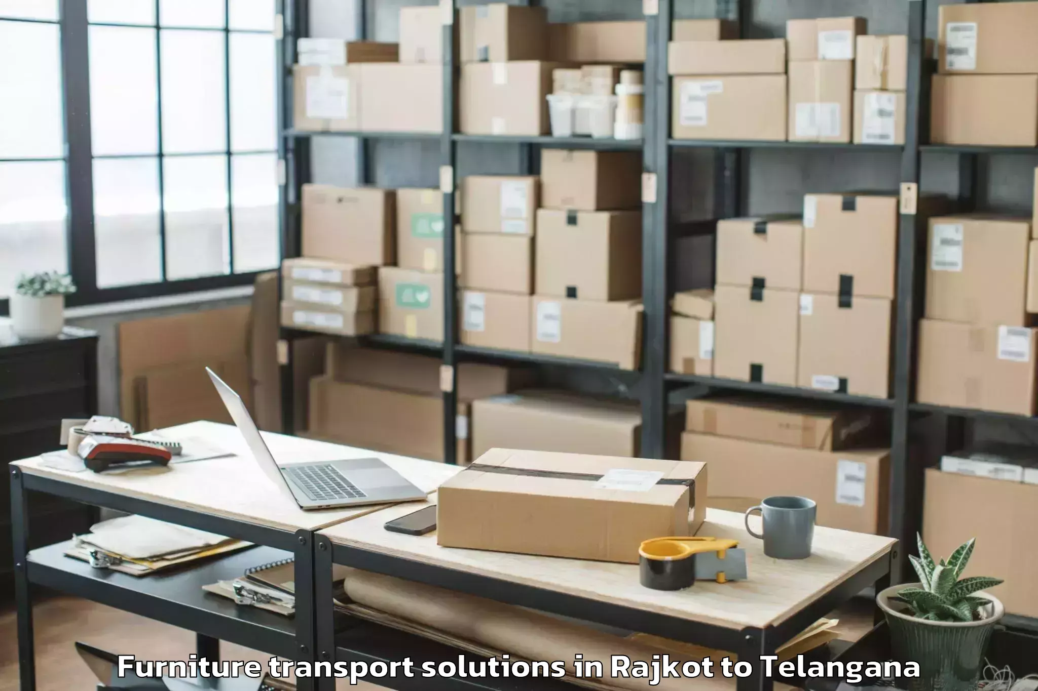 Get Rajkot to Shankarampet R Furniture Transport Solutions